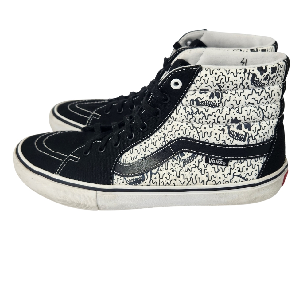 VANS Sketchy Tank x Sk8 Hi Pro Black White Men 11 Shoes Skulls Paul Van Doren